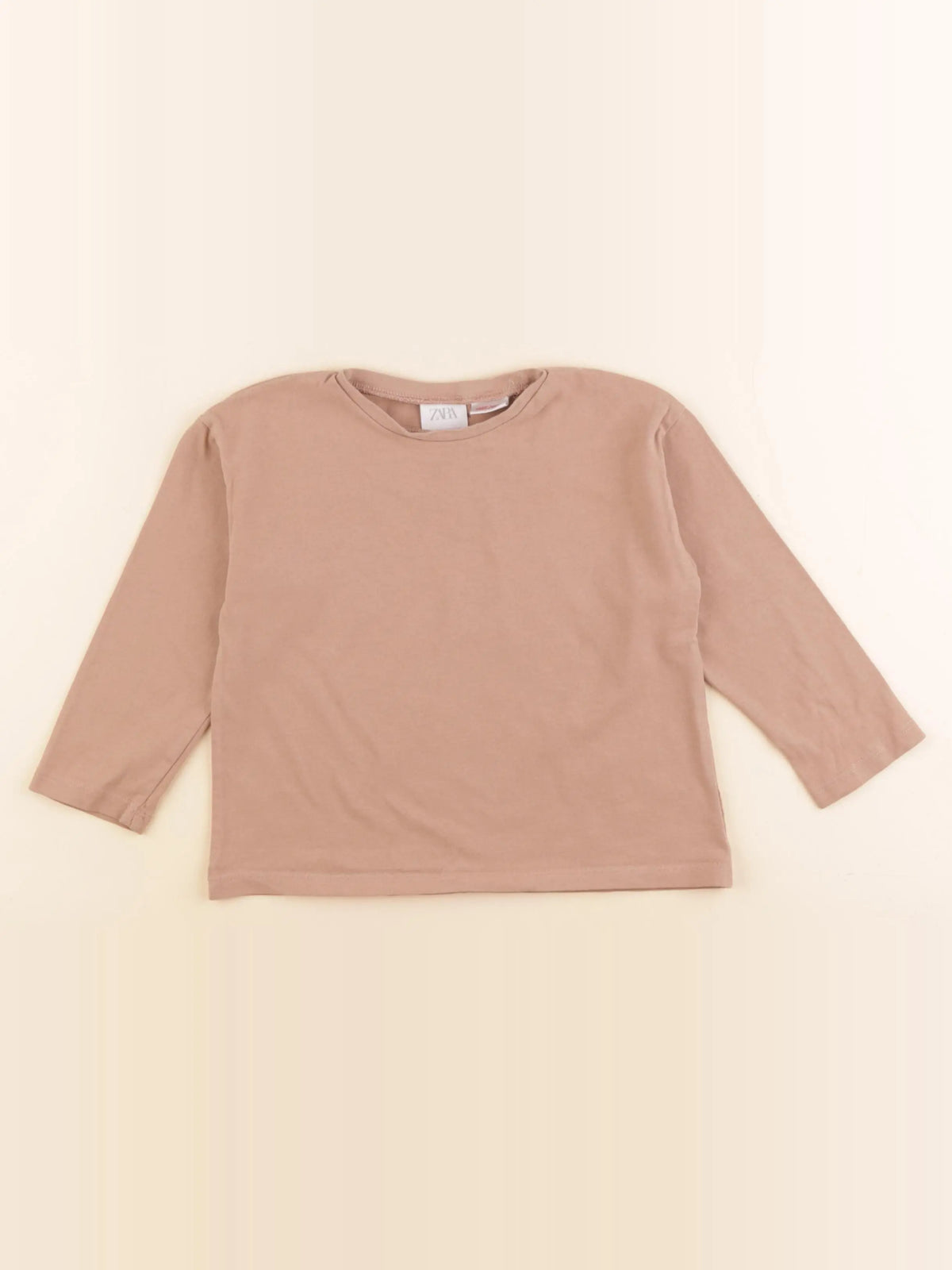 Zara - tee-shirt marron - 2/3 ans