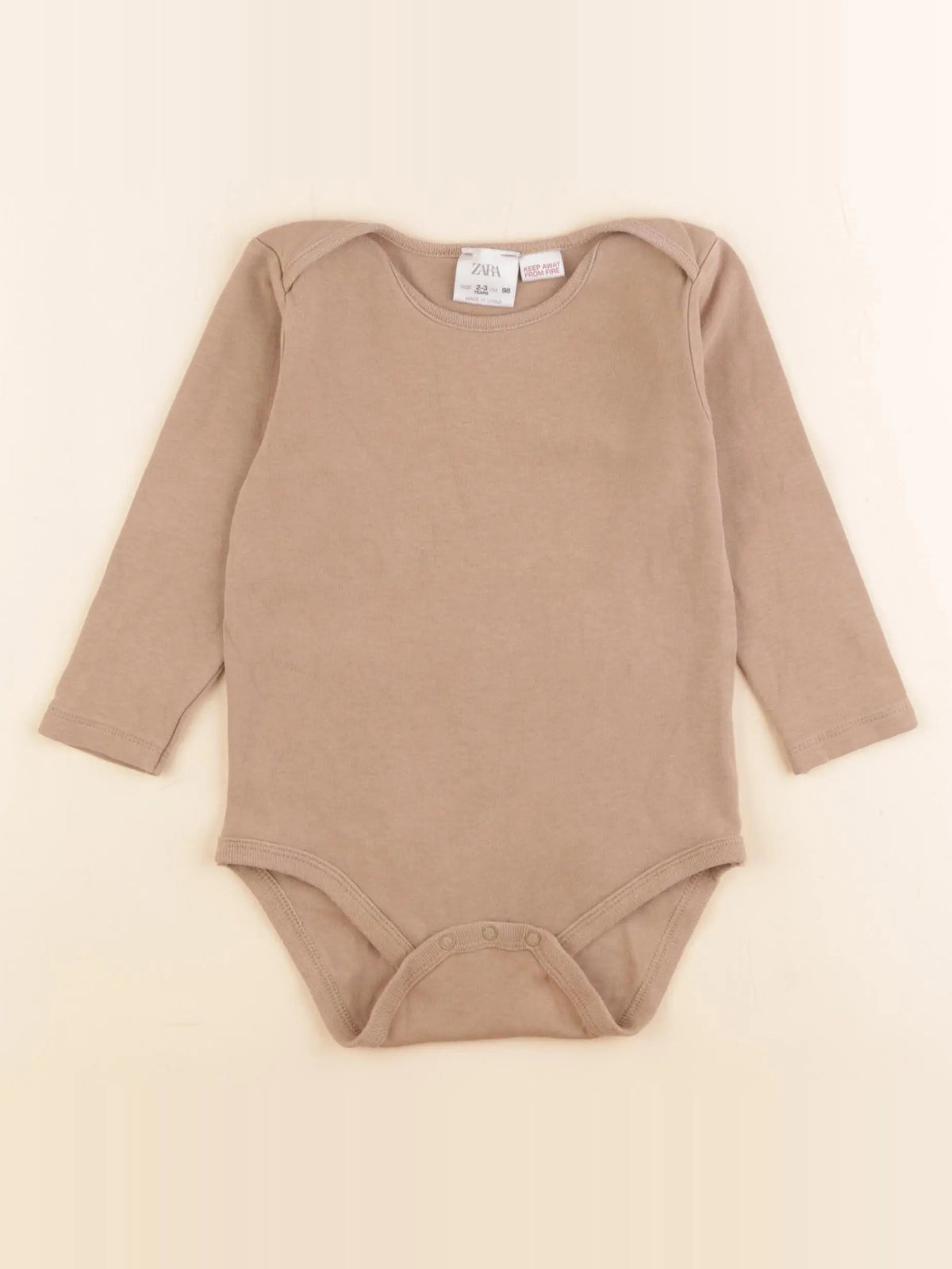 Zara - body marron - 2/3 ans