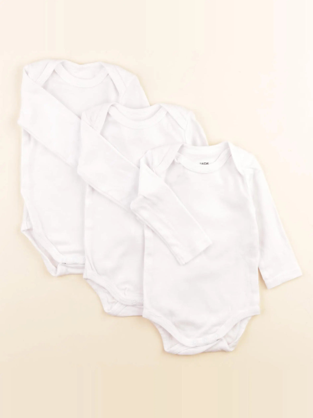 La Redoute - lot de 3 bodies en coton blanc - 3 mois