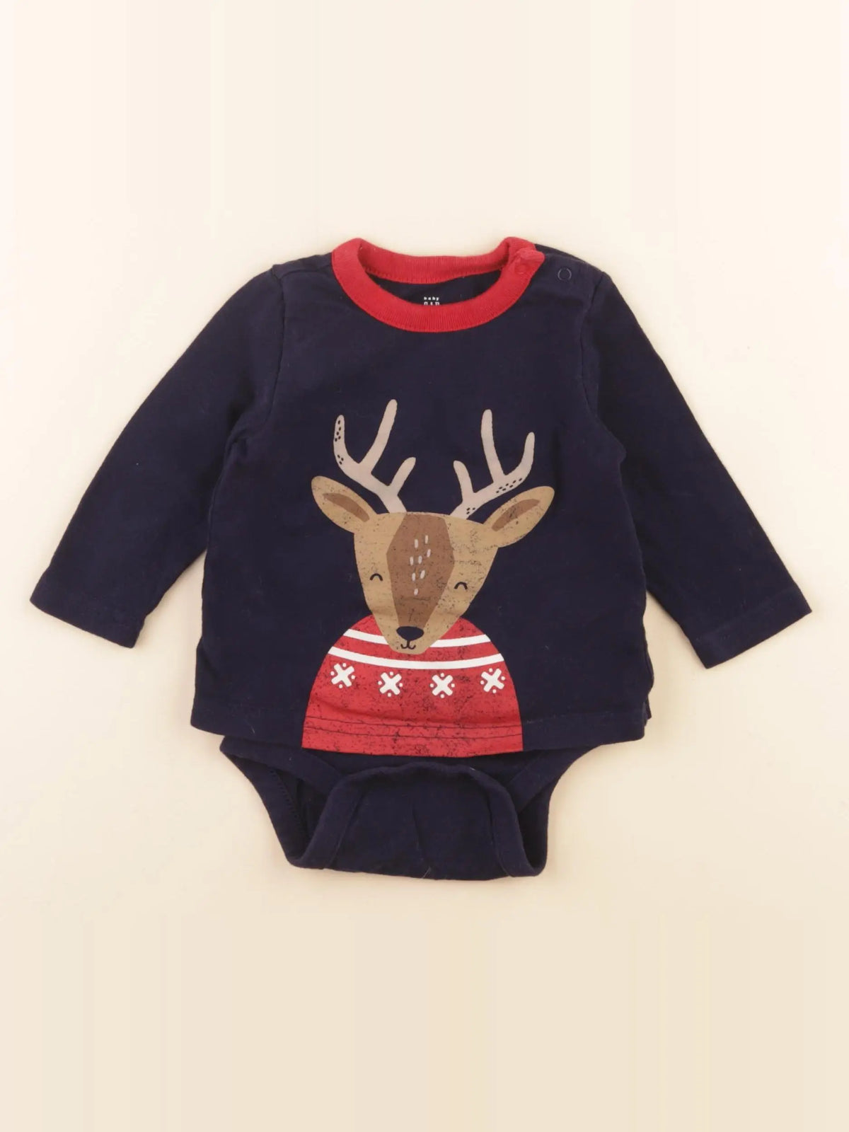 GAP - body tee-shirt bleu - 3/6 mois