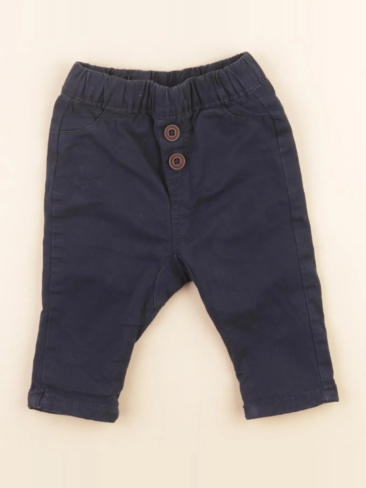Tape à l'oeil - pantalon doublé bleu - 3 mois