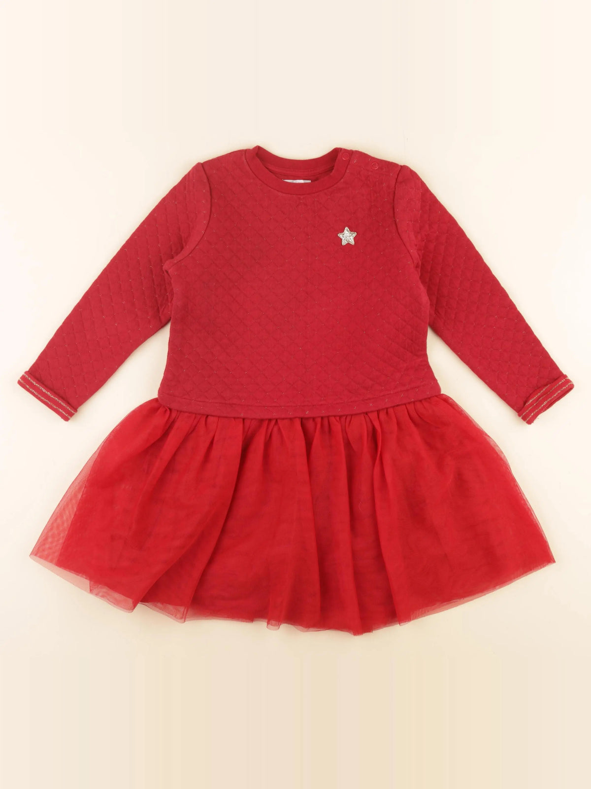 Vertbaudet - robe rouge - 5 ans