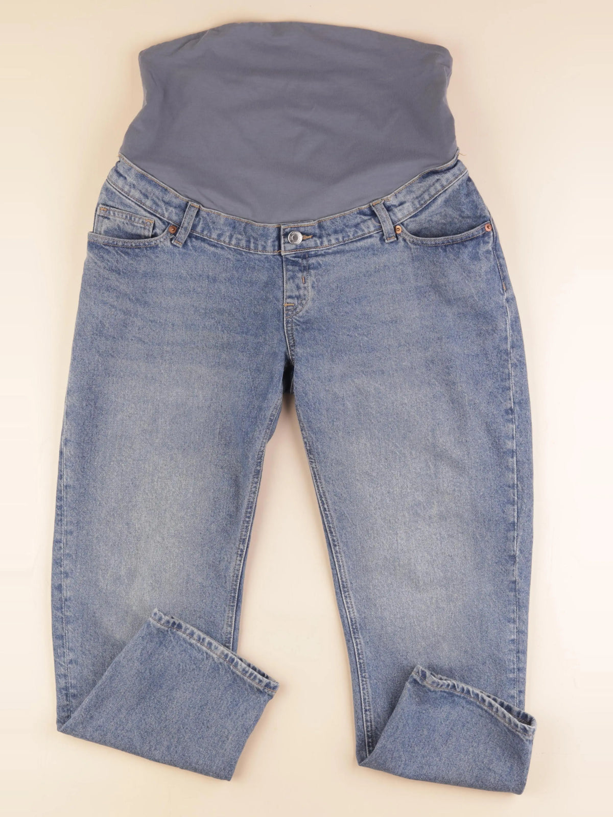 H&M - jean grossesse bleu - M