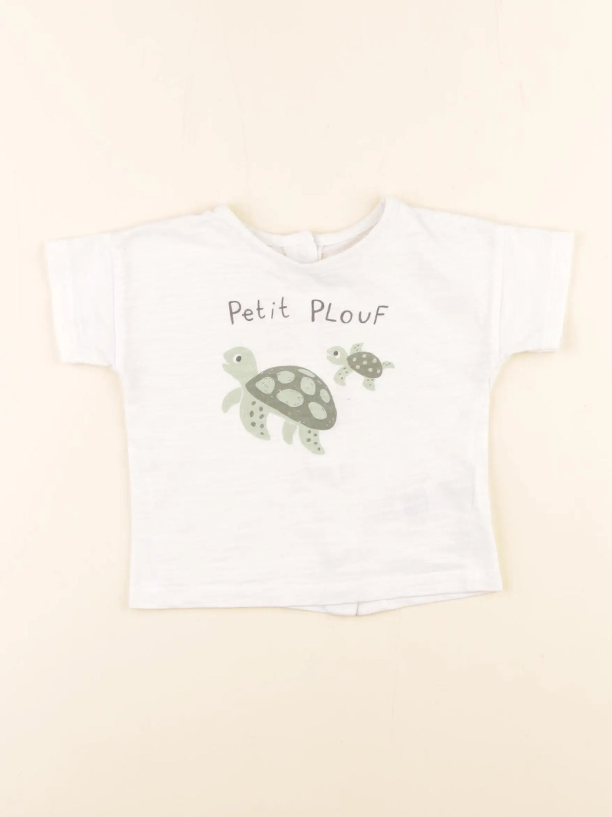 Vertbaudet - tee-shirt blanc - 9 mois