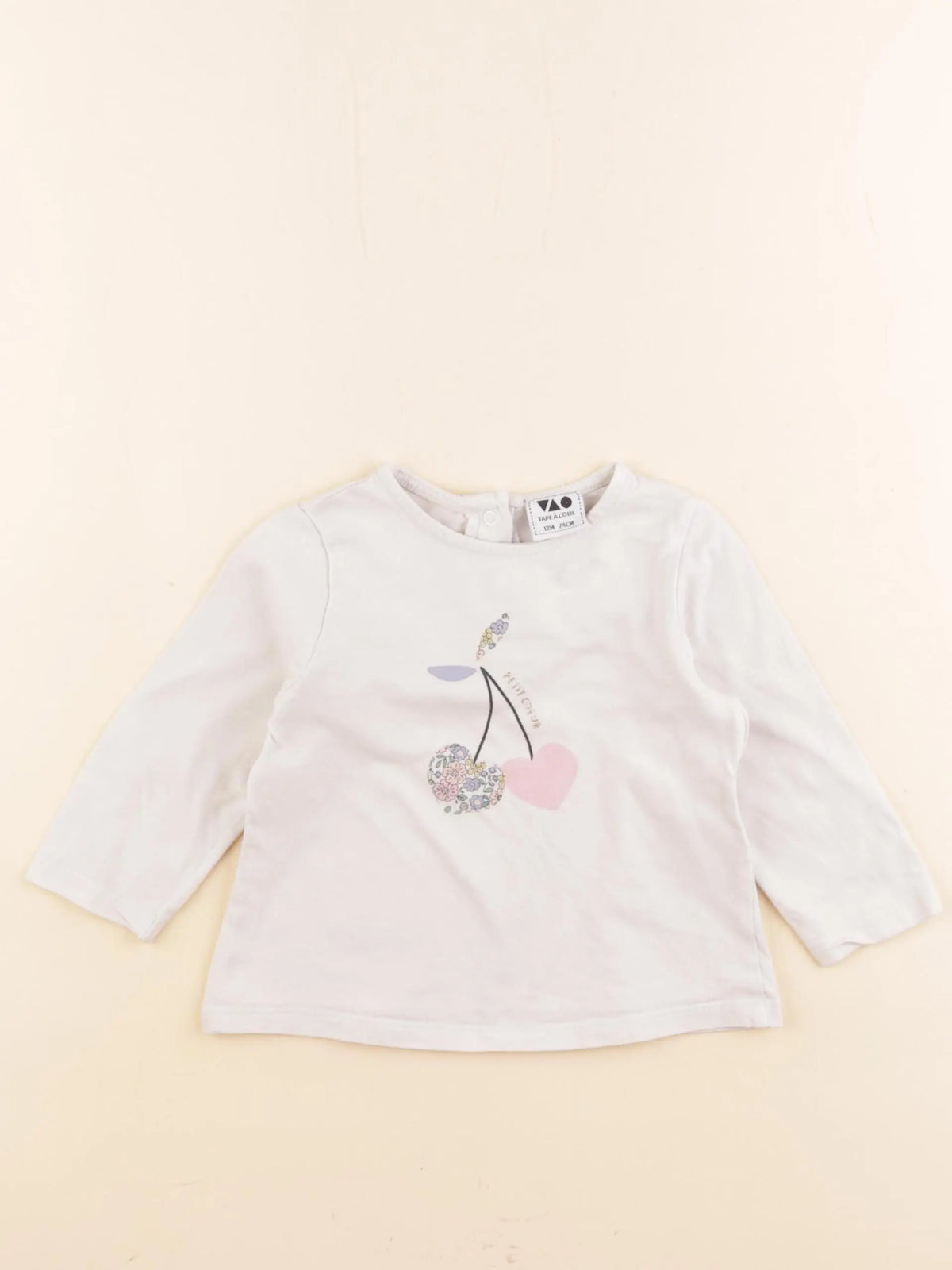Tape à l'oeil - tee-shirt blanc, or - 12 mois