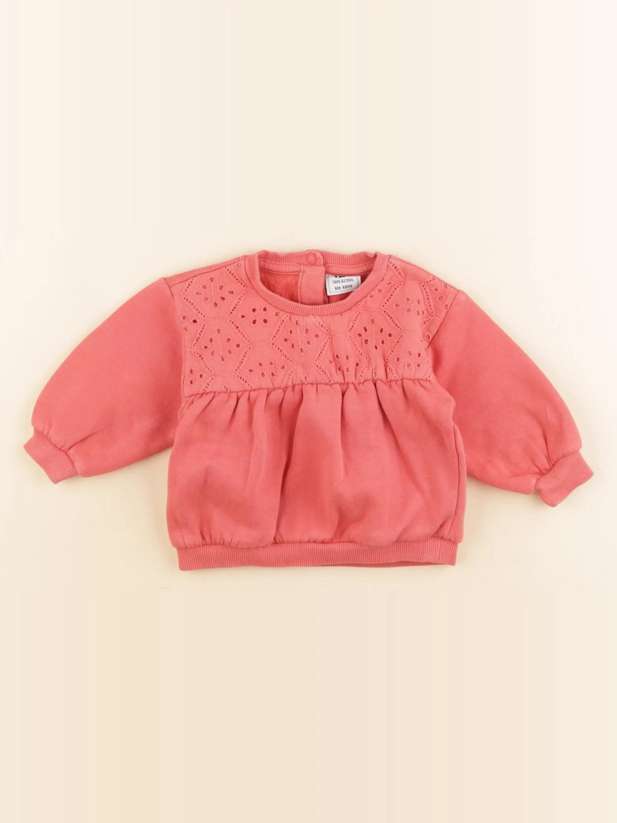 Tape à l'oeil - sweat rose - 6 mois