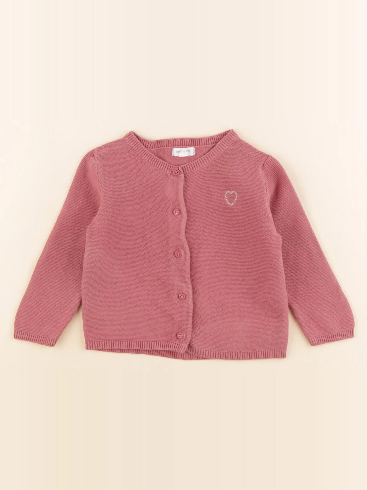 Vertbaudet - gilet or, rose - 9 mois
