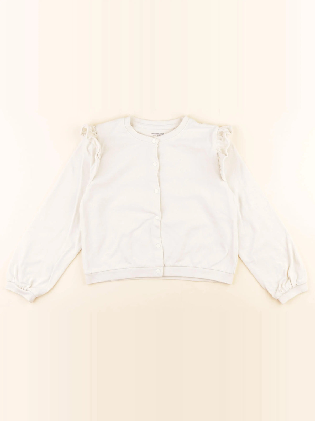 Vertbaudet - sweat beige - 8 ans