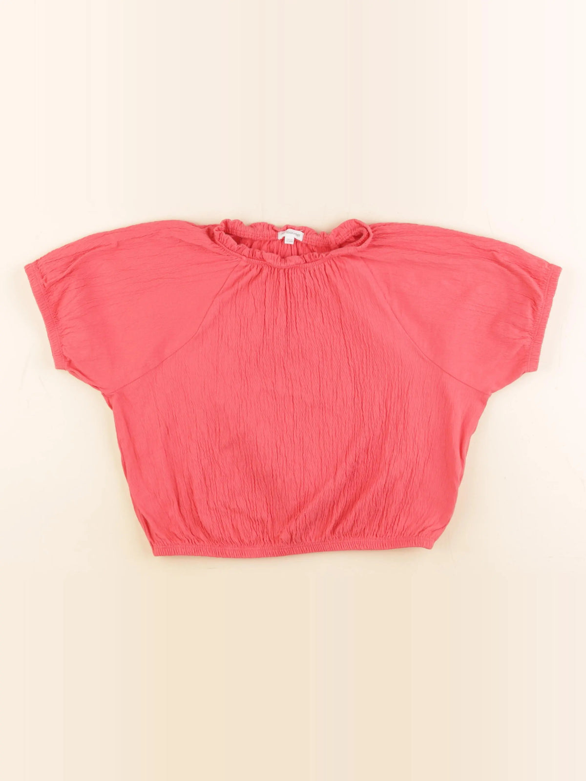 Vertbaudet - tee-shirt rose fluo - 10 ans