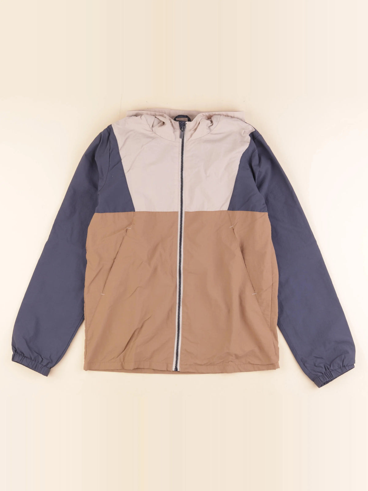 Vertbaudet - coupe-vent beige, bleu - 14 ans