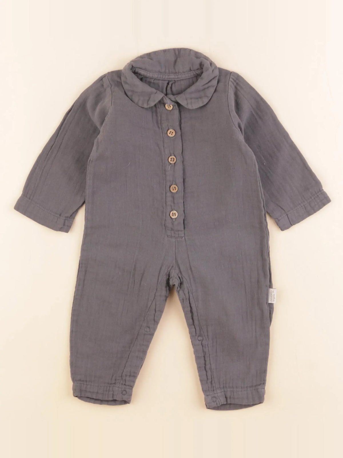 Poudre Organic - combinaison gris - 6 mois