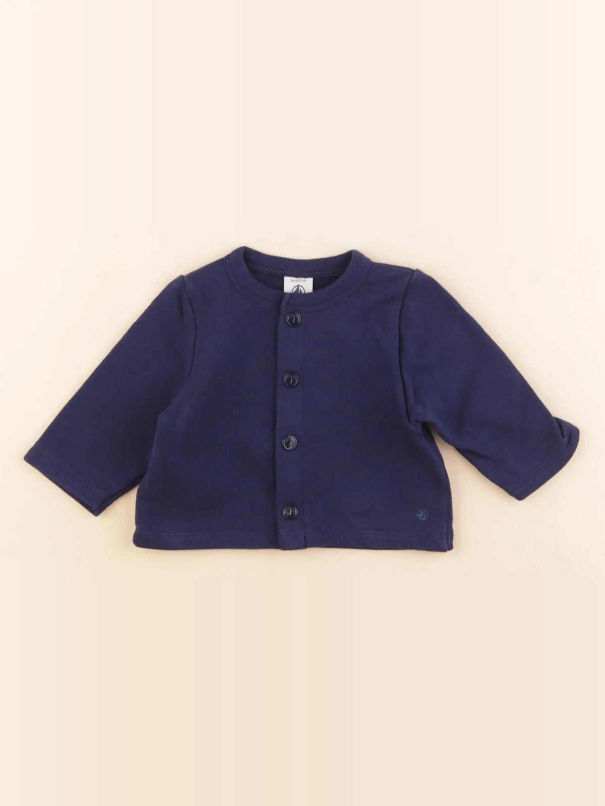 Petit Bateau - sweat bleu - 6 mois