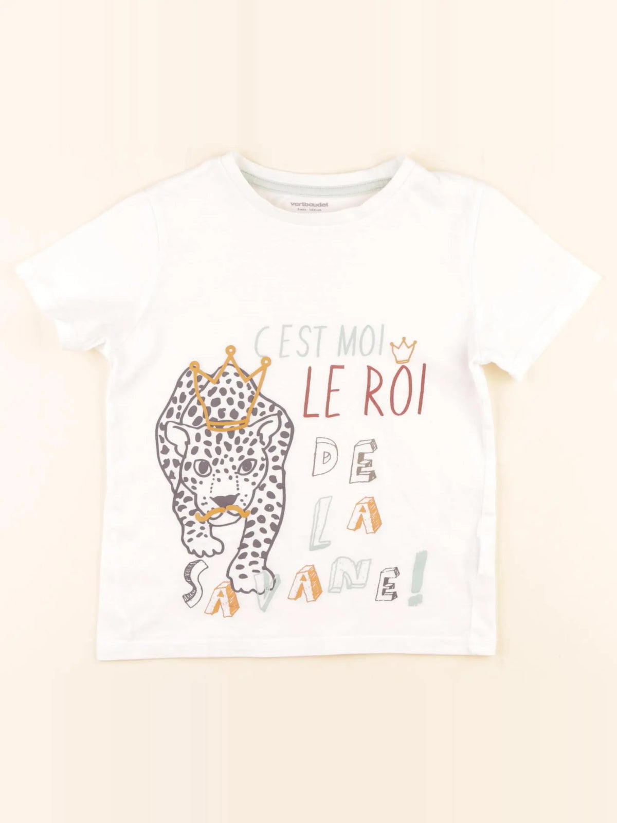 Vertbaudet - tee-shirt blanc - 5 ans