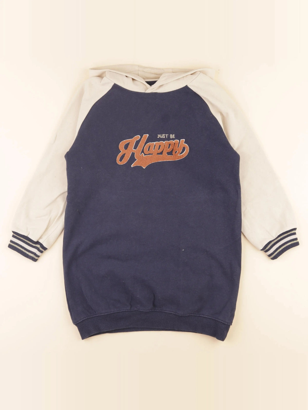 Vertbaudet - robe bleu, beige - 8 ans