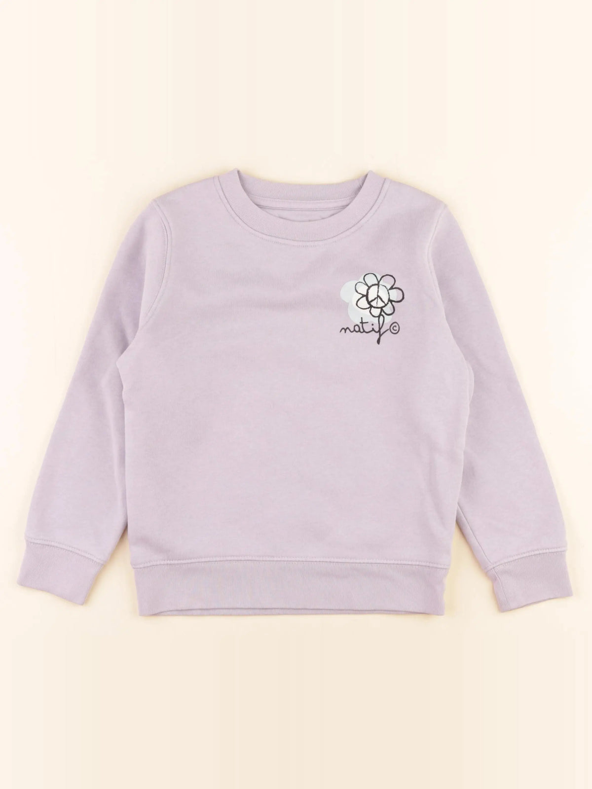 Natif - sweat violet - 5/6 ans
