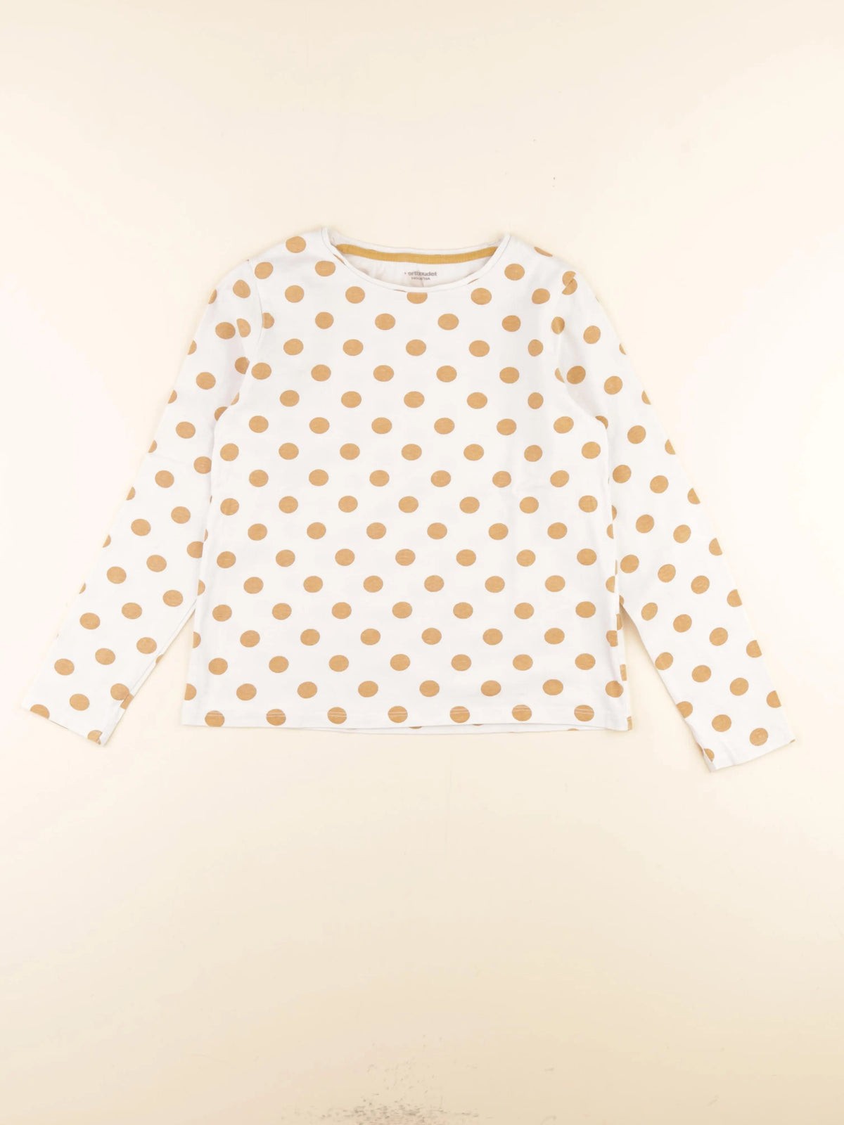 Vertbaudet - tee-shirt blanc, jaune - 10 ans