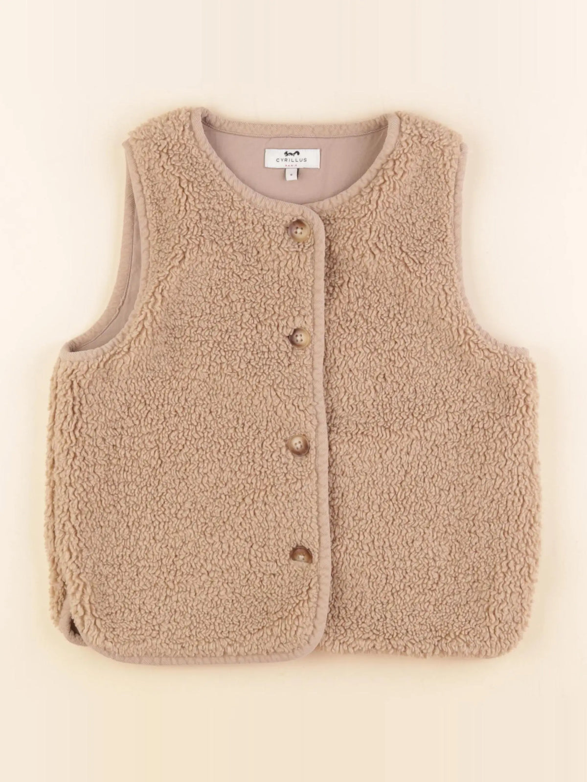Cyrillus - gilet beige - 8 ans