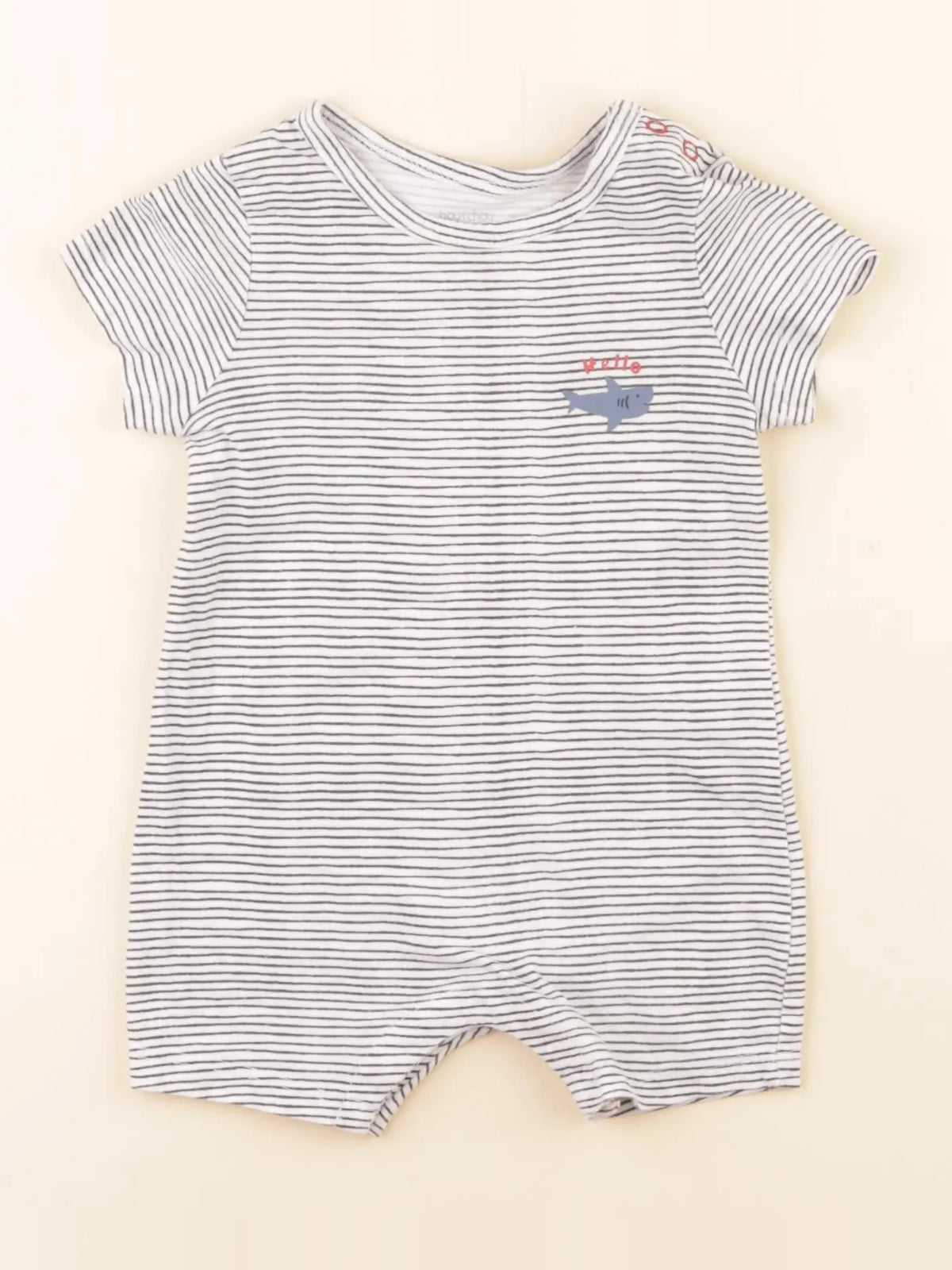 Boutchou - pyjama coton bleu - 3 mois