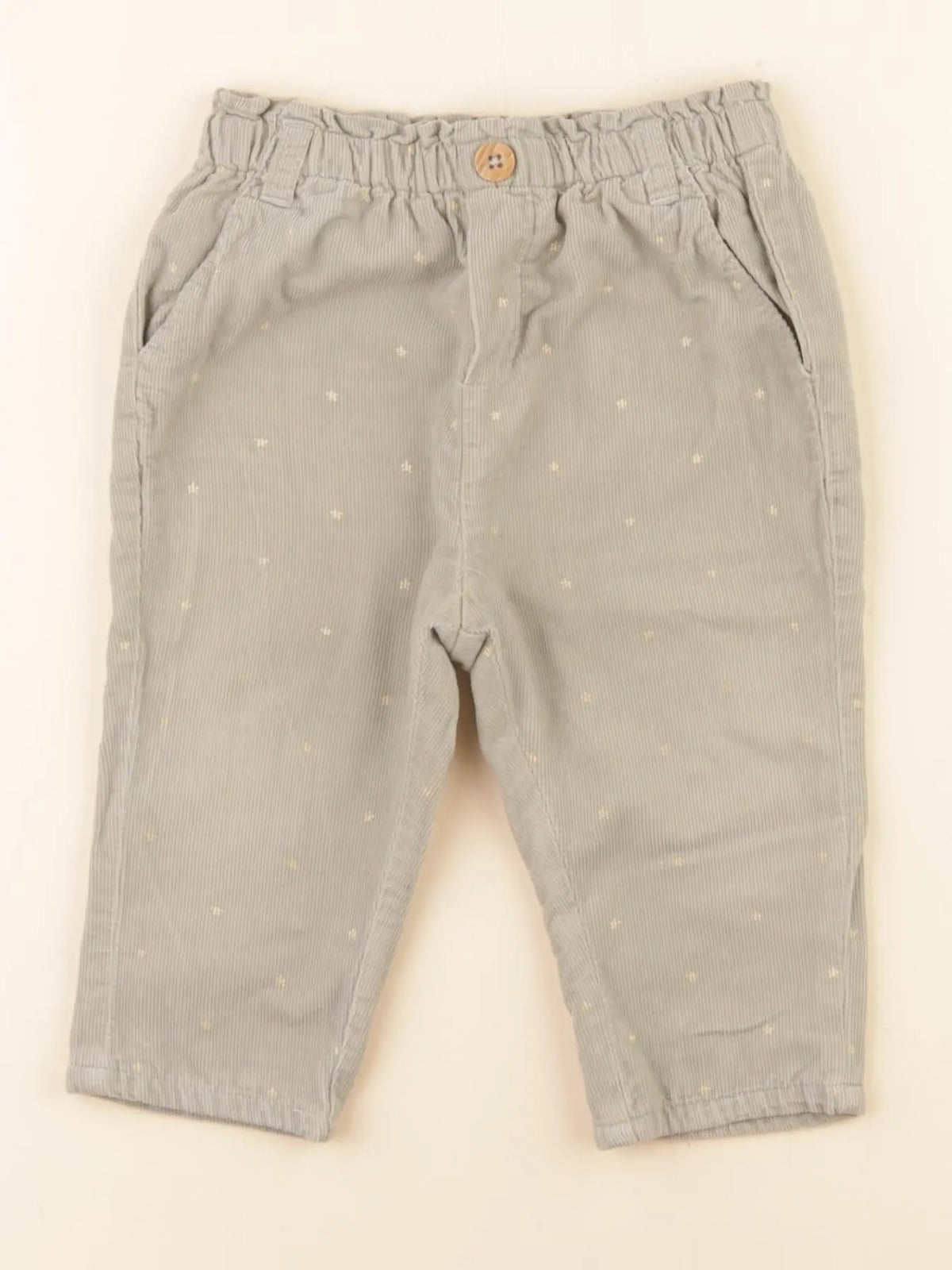 Vertbaudet - pantalon vert - 12 mois