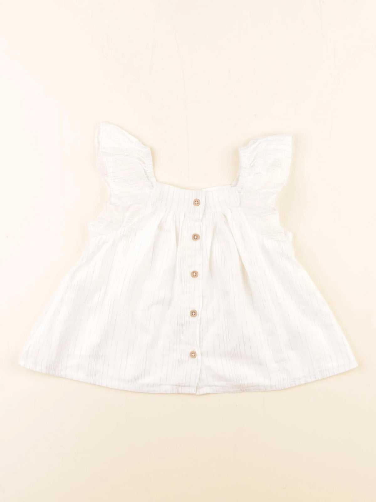 Vertbaudet - chemise blanc, or - 18 mois