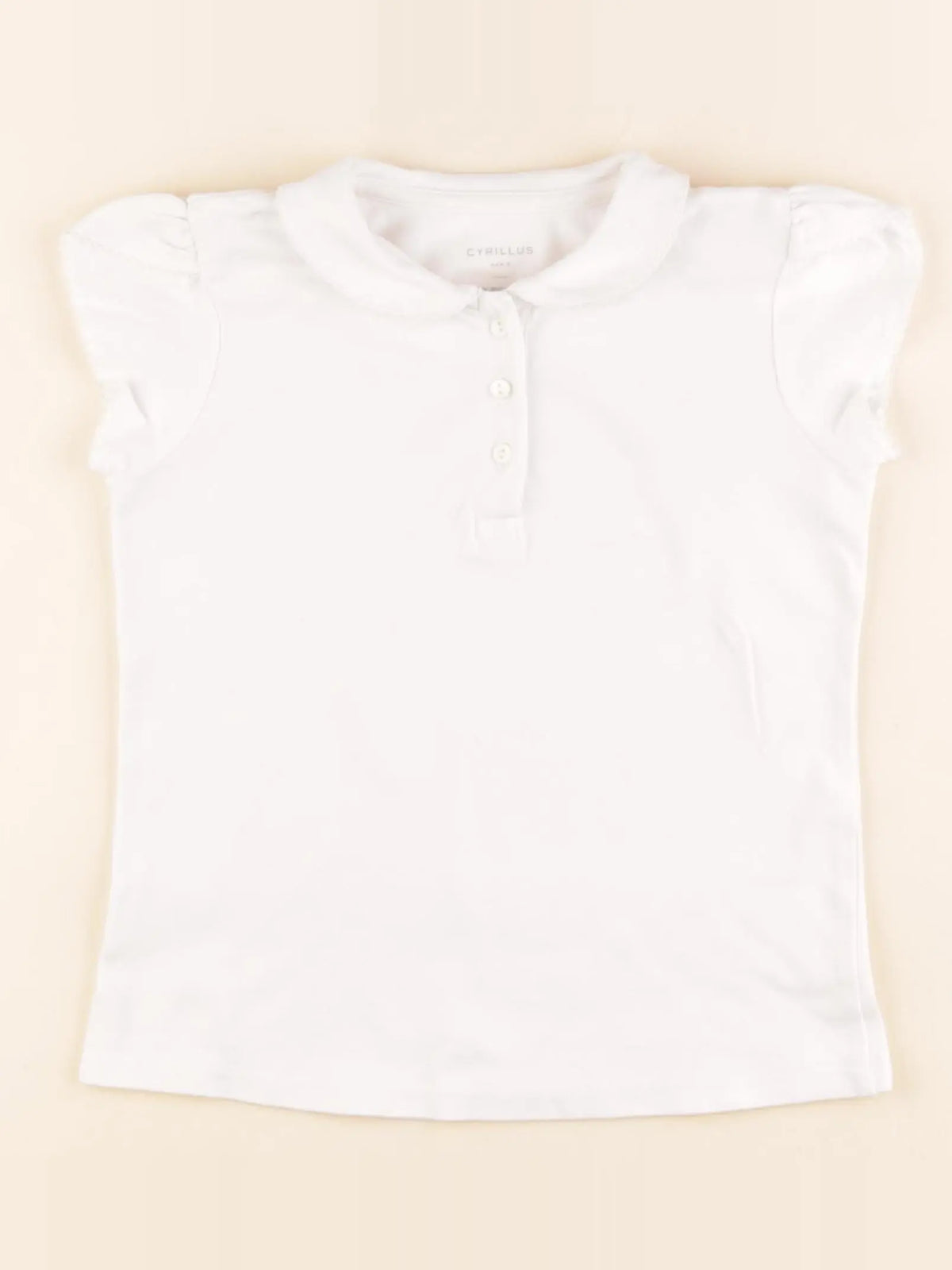 Cyrillus - polo blanc - 8 ans