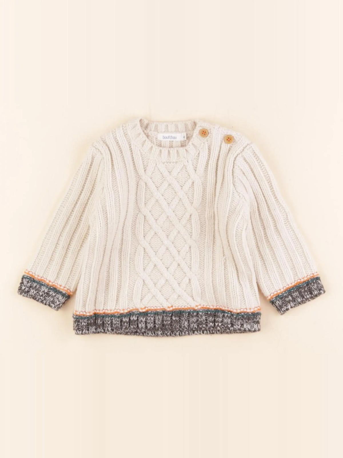 Boutchou - pull beige - 6 mois