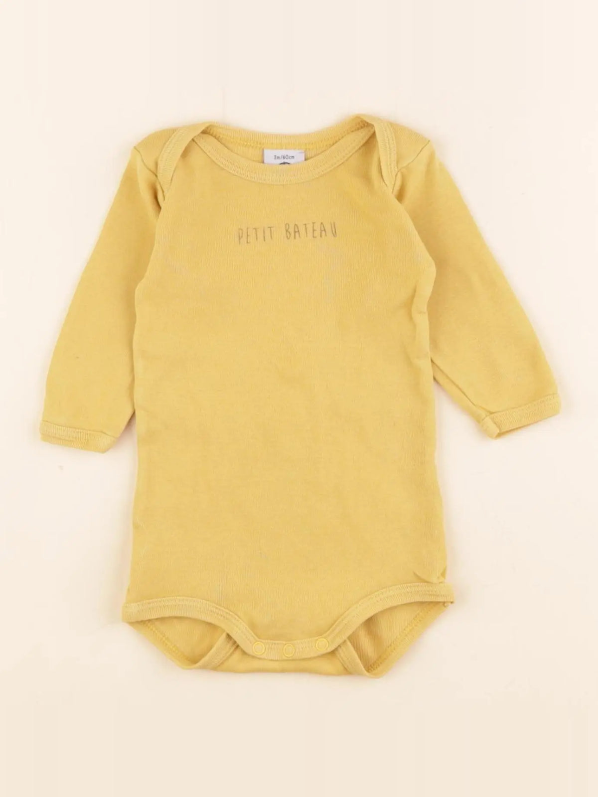 Petit Bateau - body jaune - 3 mois