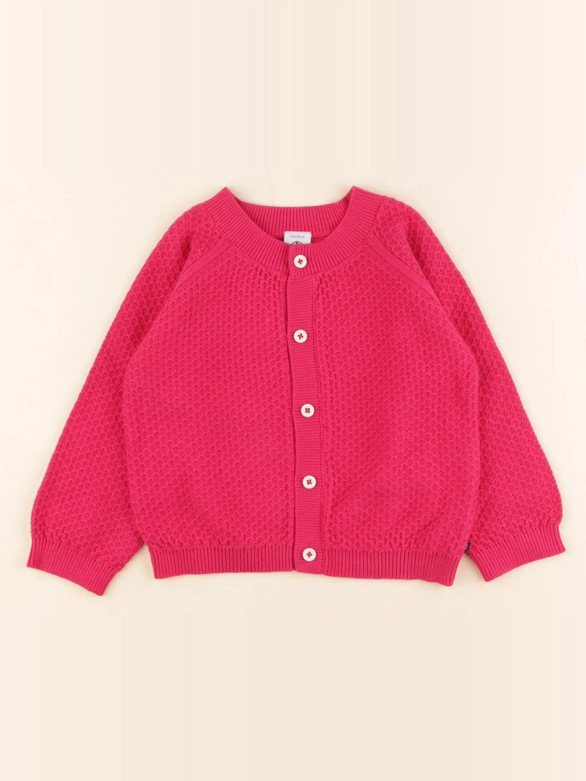 Petit Bateau - gilet rose - 24 mois