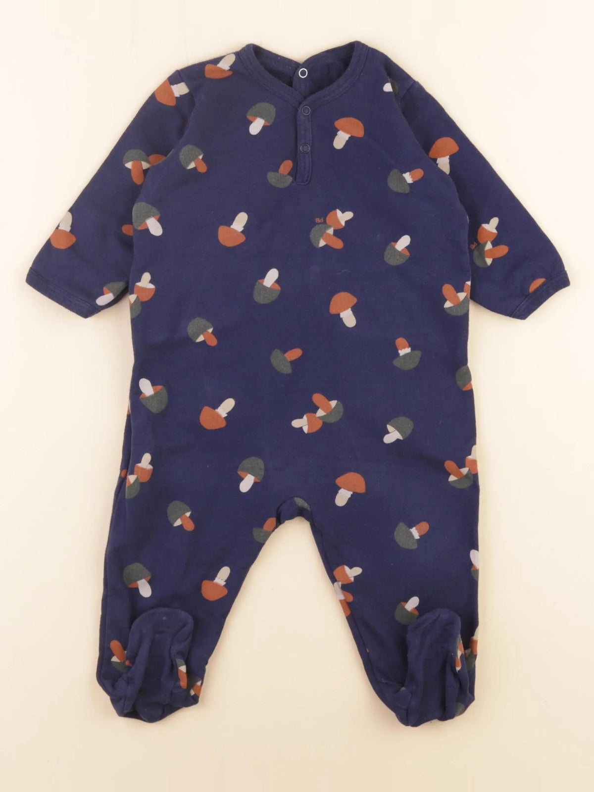 Petit Bateau - pyjama coton bleu - 9 mois