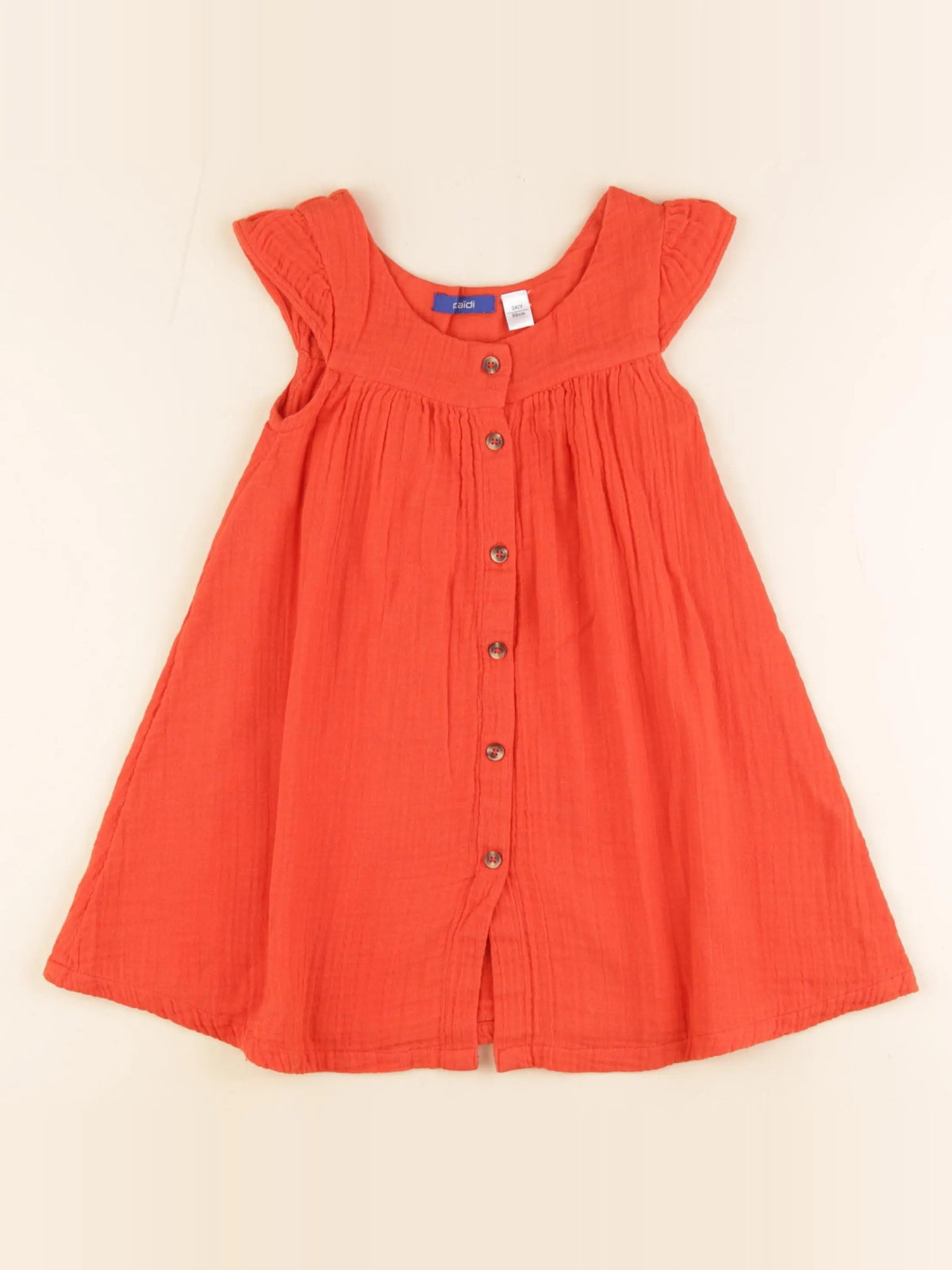 Okaidi - robe orange - 3 ans