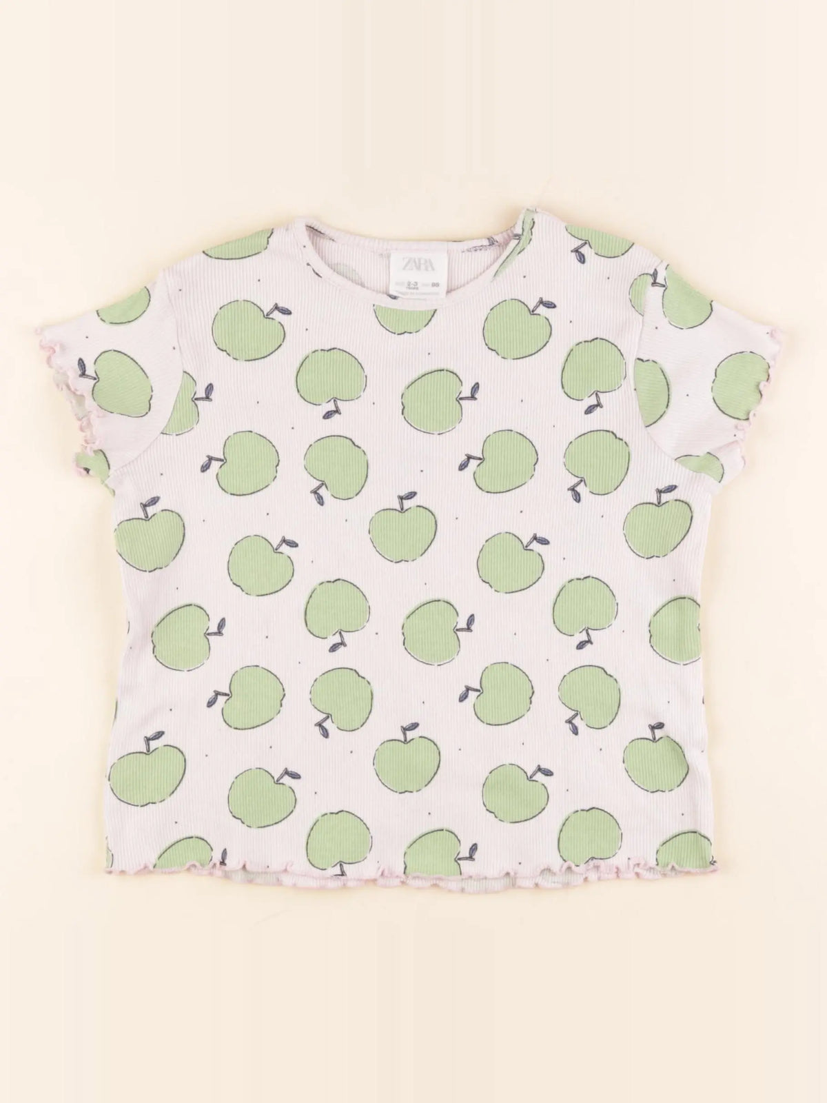 Zara - tee-shirt beige - 2/3 ans