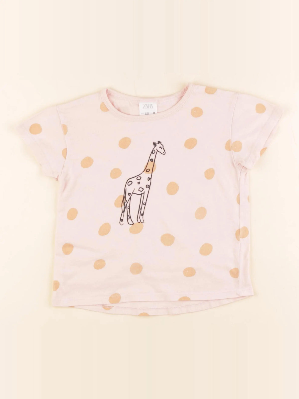 Zara - tee-shirt rose - 2/3 ans
