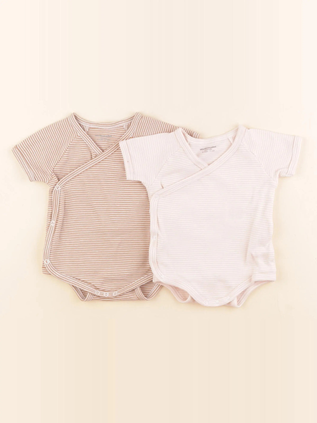 Vertbaudet - lot de 2 bodies en coton rose - 9 mois
