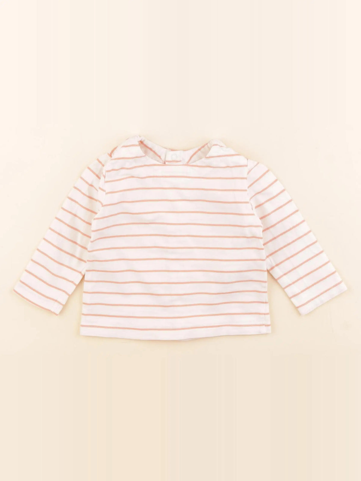Vertbaudet - tee-shirt beige - 6 mois