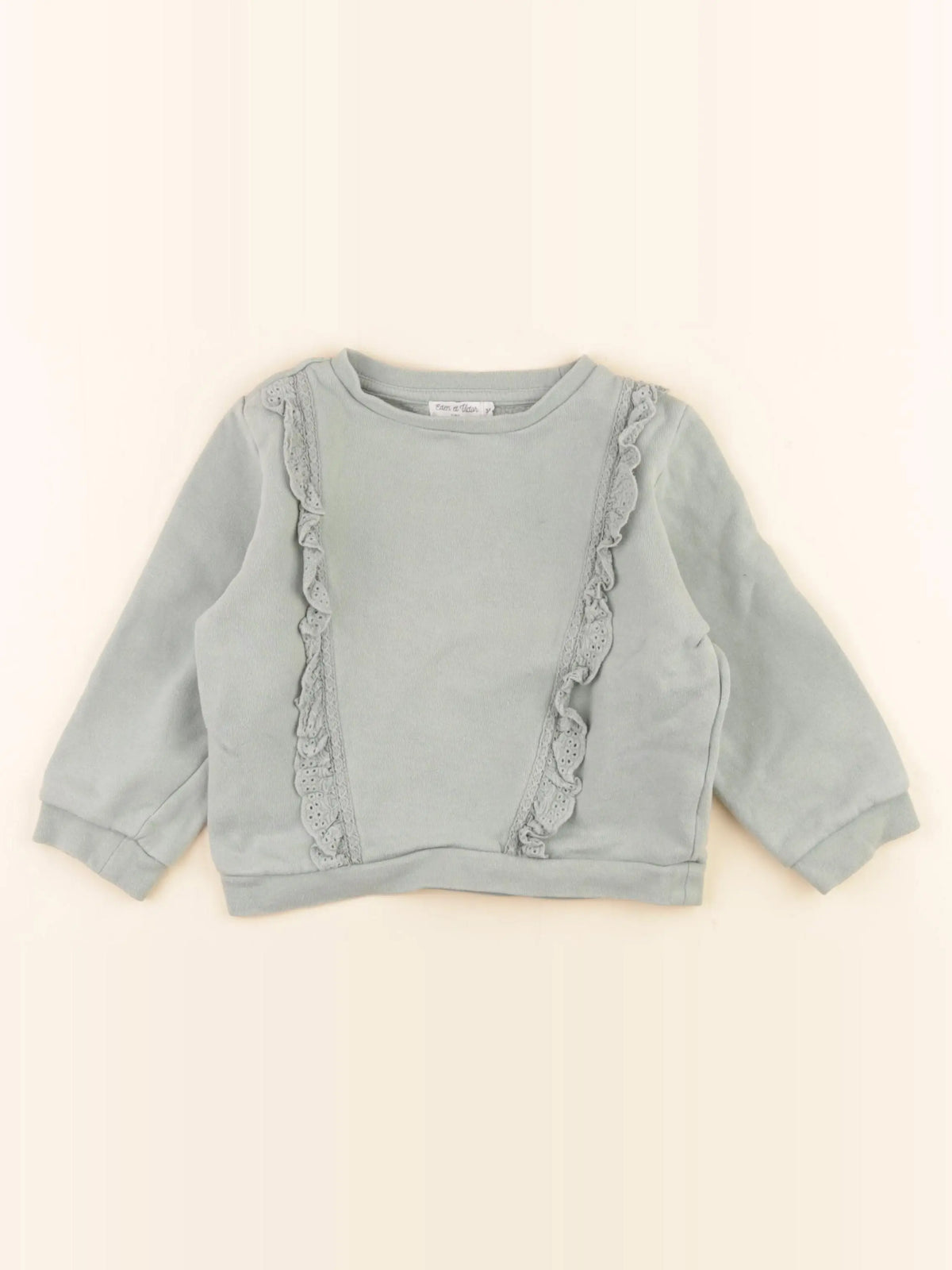 Eden & Victor - sweat vert - 3 ans