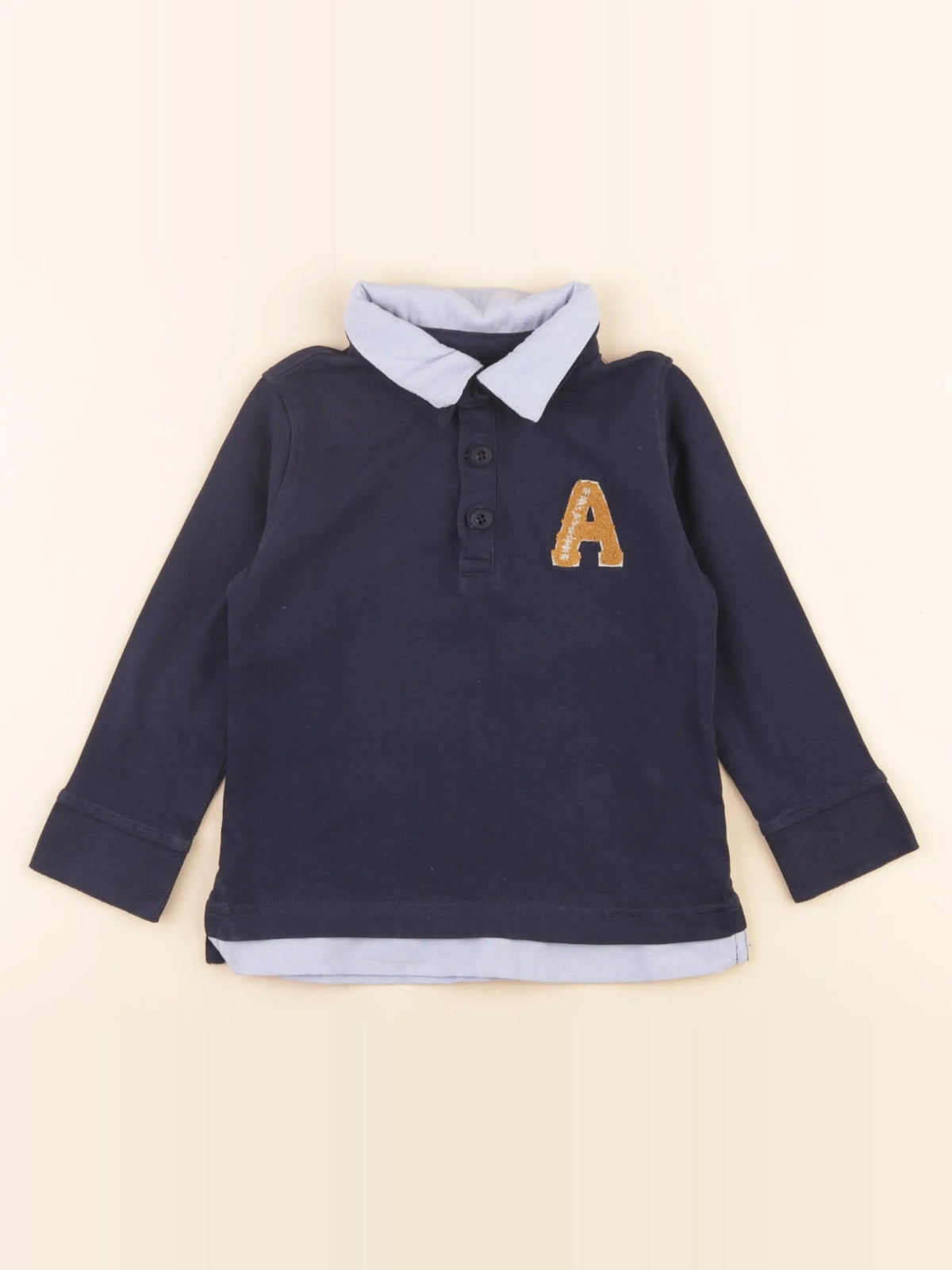 Vertbaudet - polo bleu - 3 ans