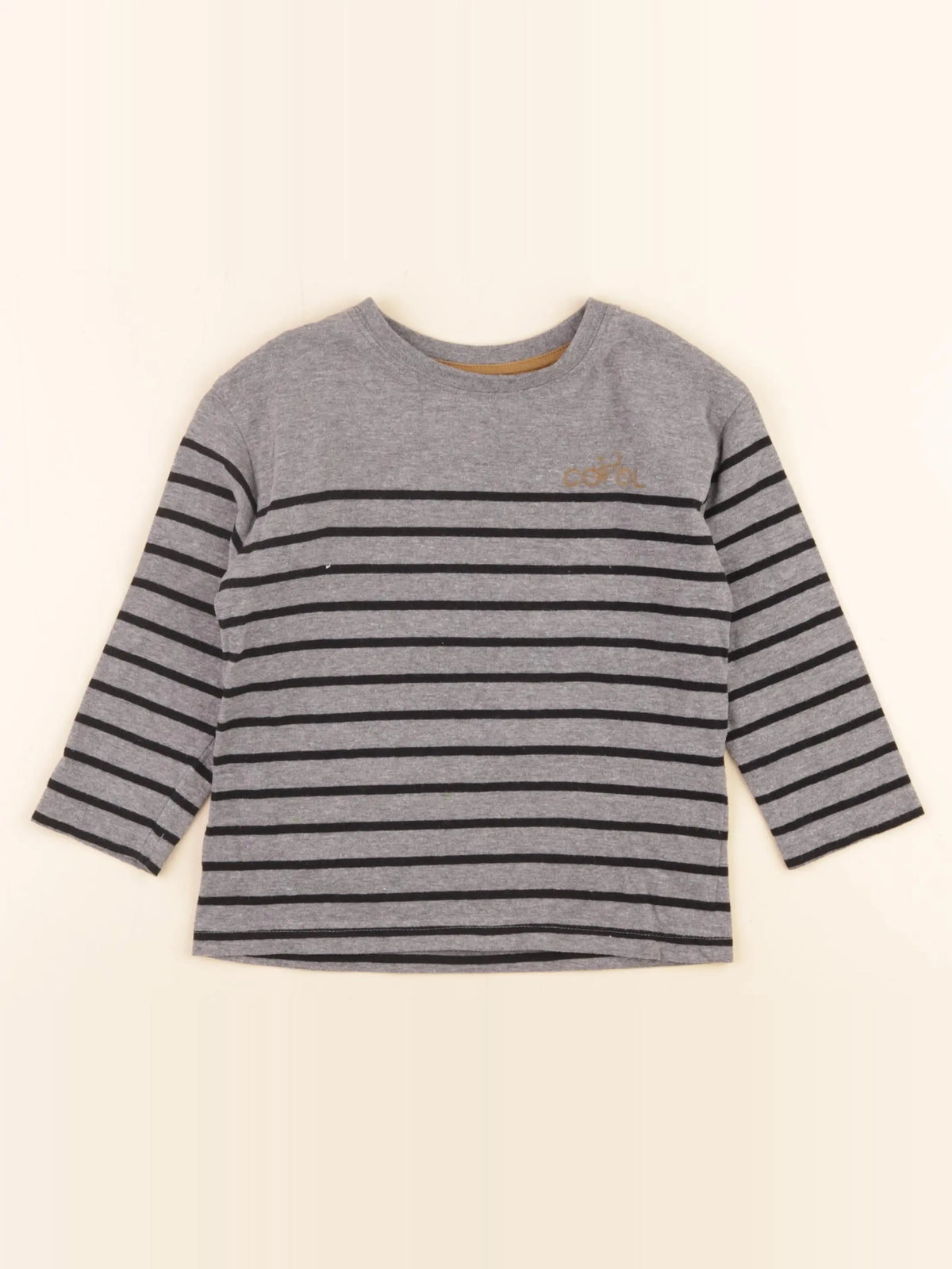 Vertbaudet - tee-shirt gris, noir - 3 ans