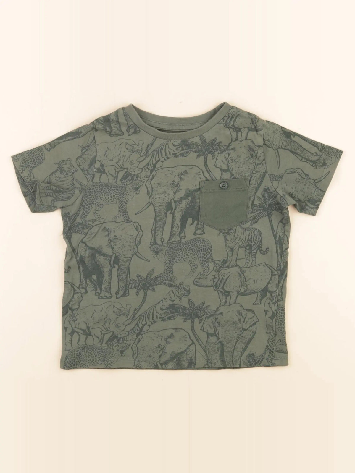 Vertbaudet - tee-shirt vert - 4 ans