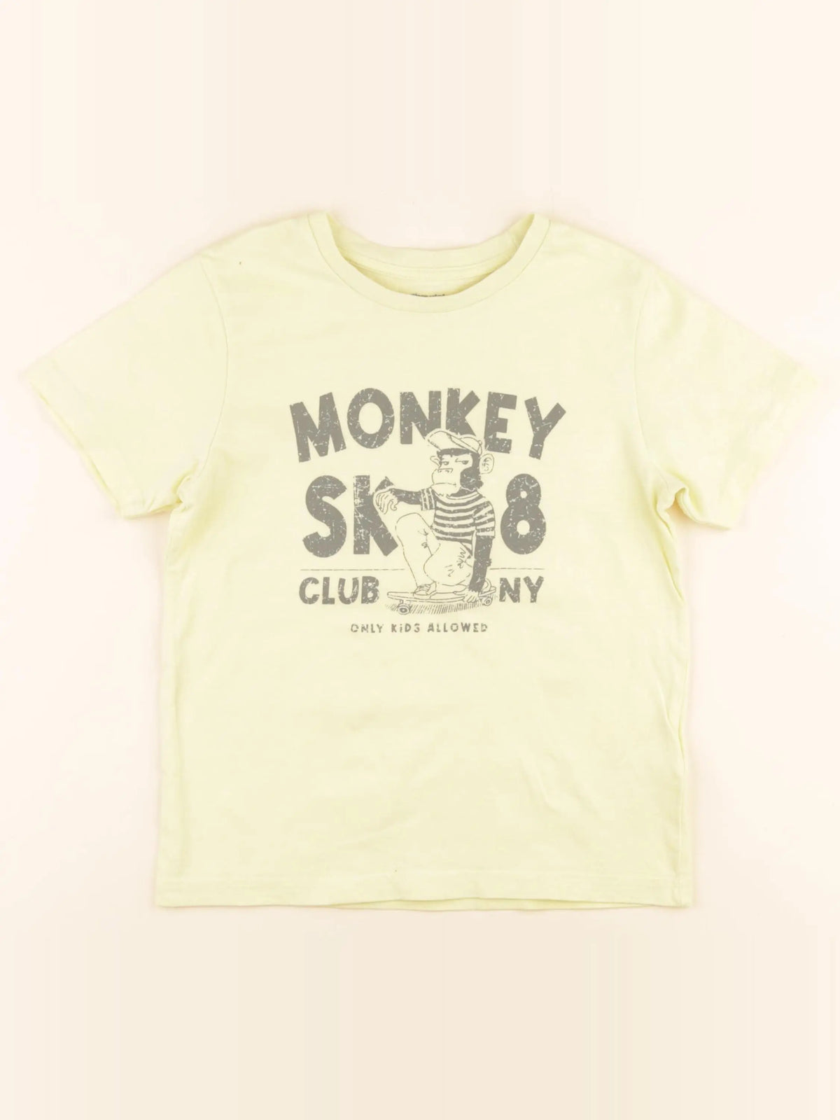 Vertbaudet - tee-shirt jaune - 8 ans