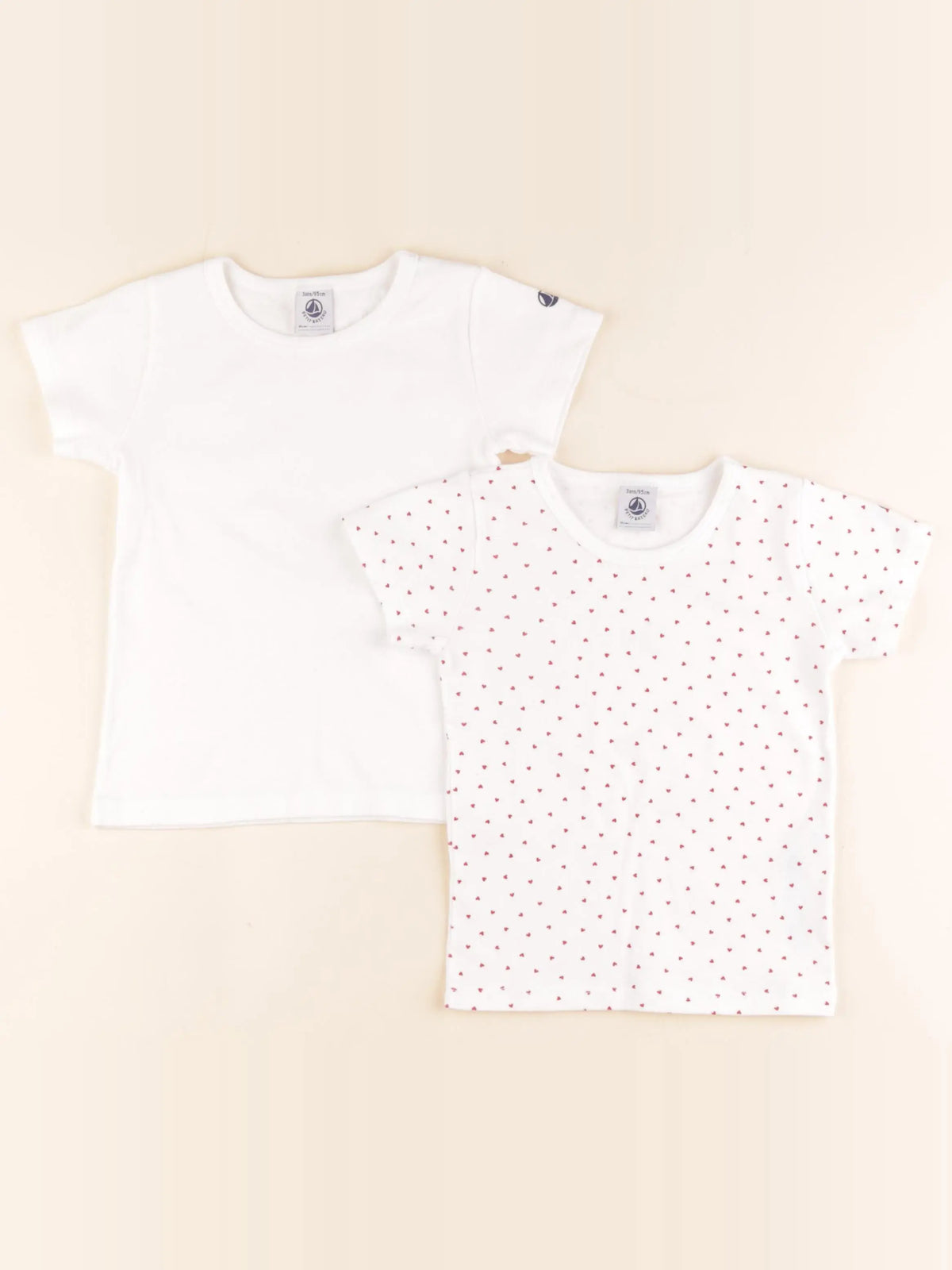 Petit Bateau - lot de 2 maillots de corps blanc - 3 ans
