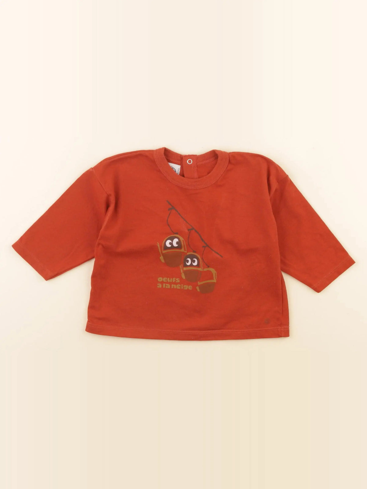 Petit Bateau - tee-shirt orange - 12 mois