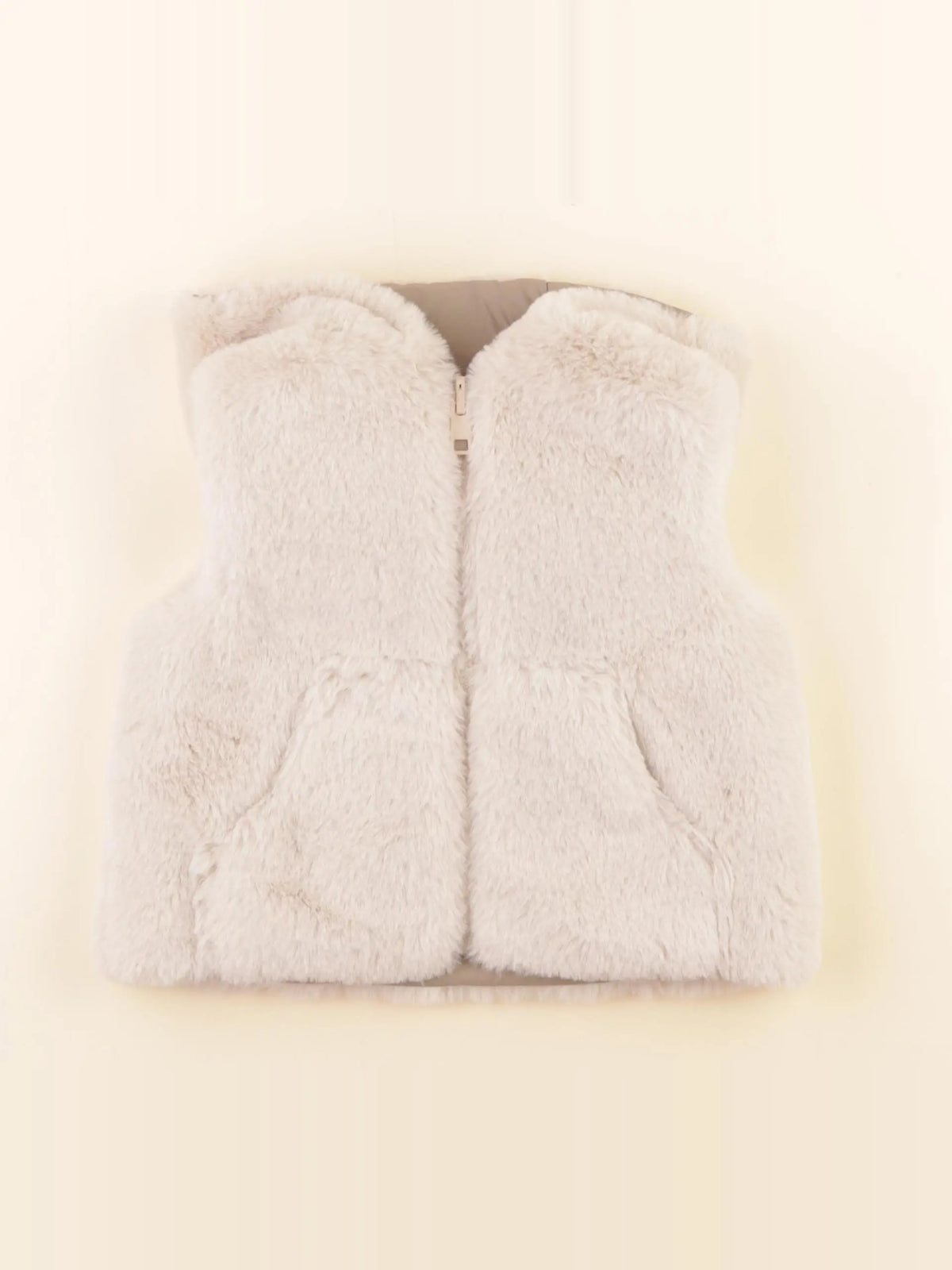 Zara - doudoune réversible beige - 6/9 mois