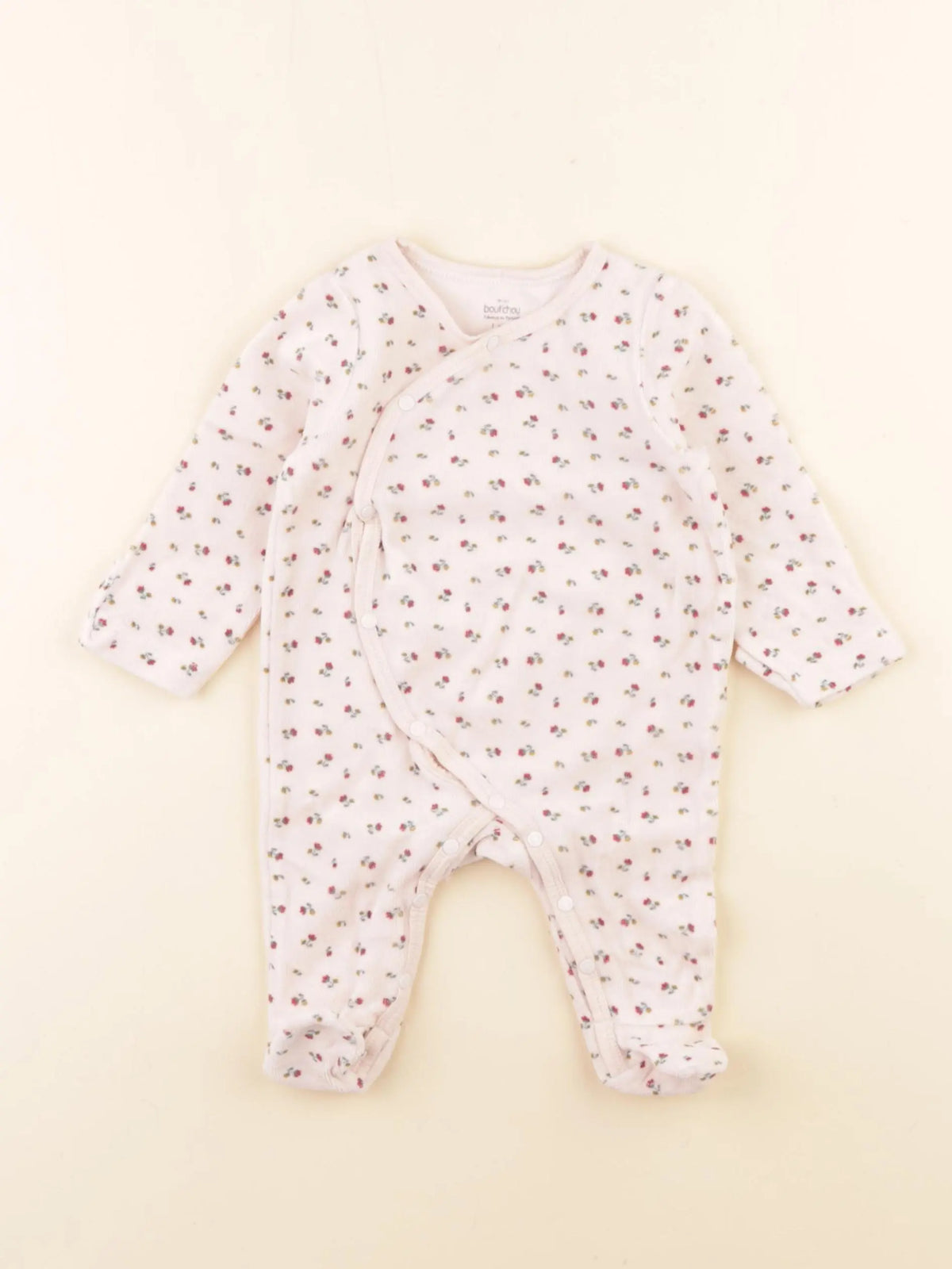 Boutchou - pyjama velours rose - 1 mois