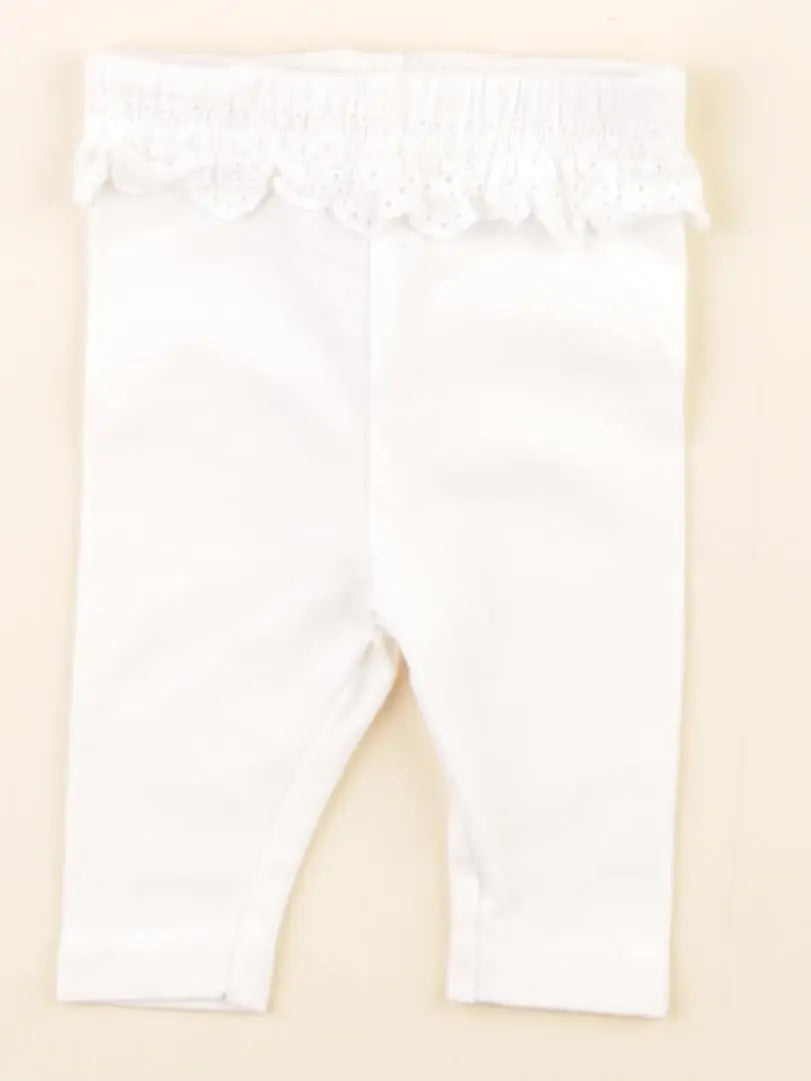 Vertbaudet - legging blanc - 1 mois