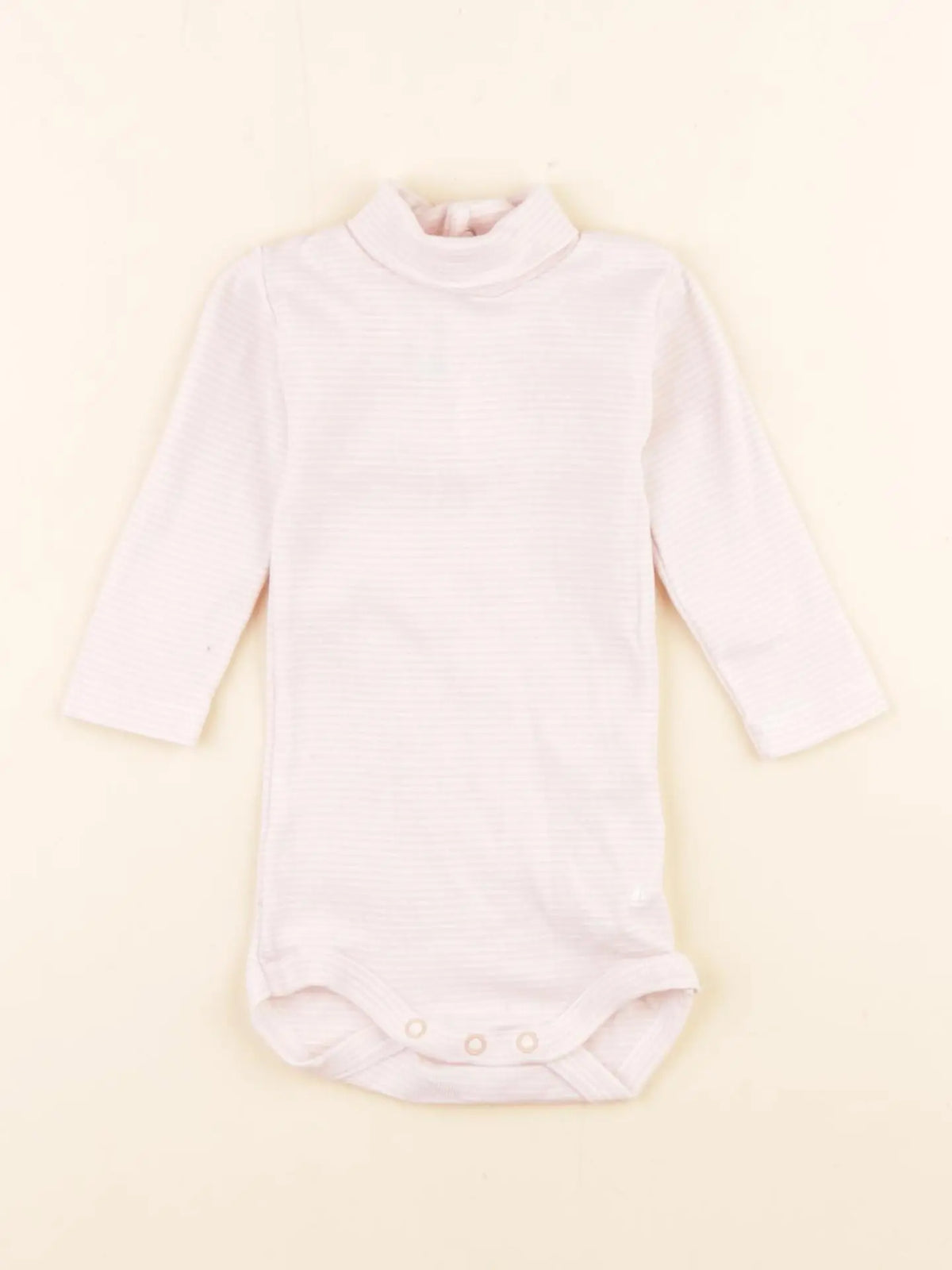 Petit Bateau - body à col rose - 3 mois