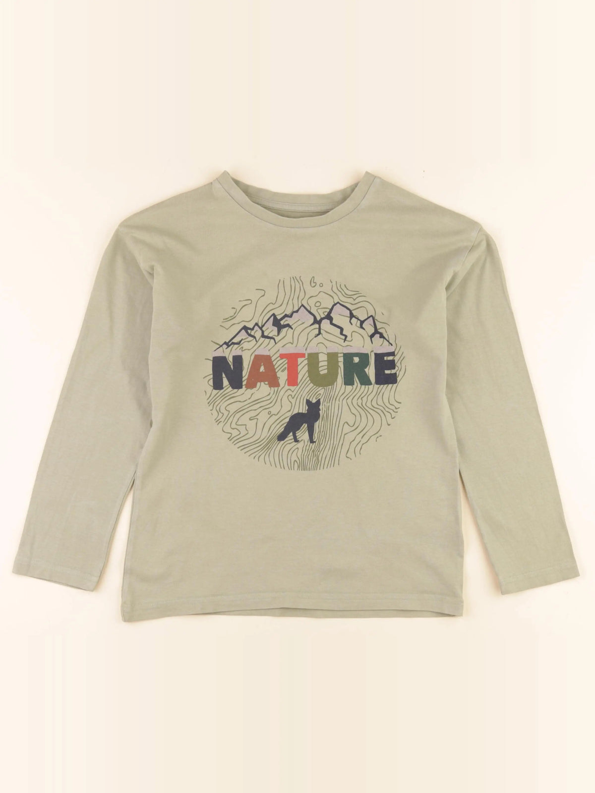 Vertbaudet - tee-shirt vert - 10 ans
