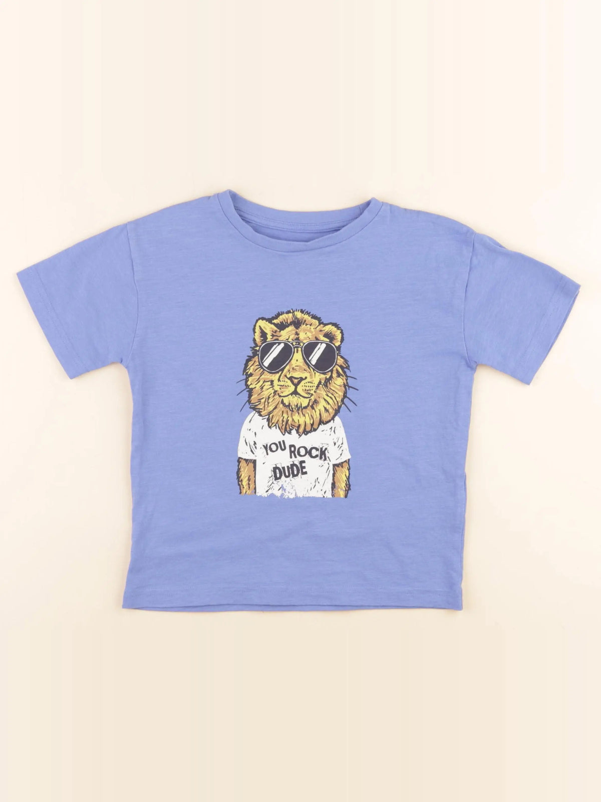 Vertbaudet - tee-shirt bleu - 4 ans