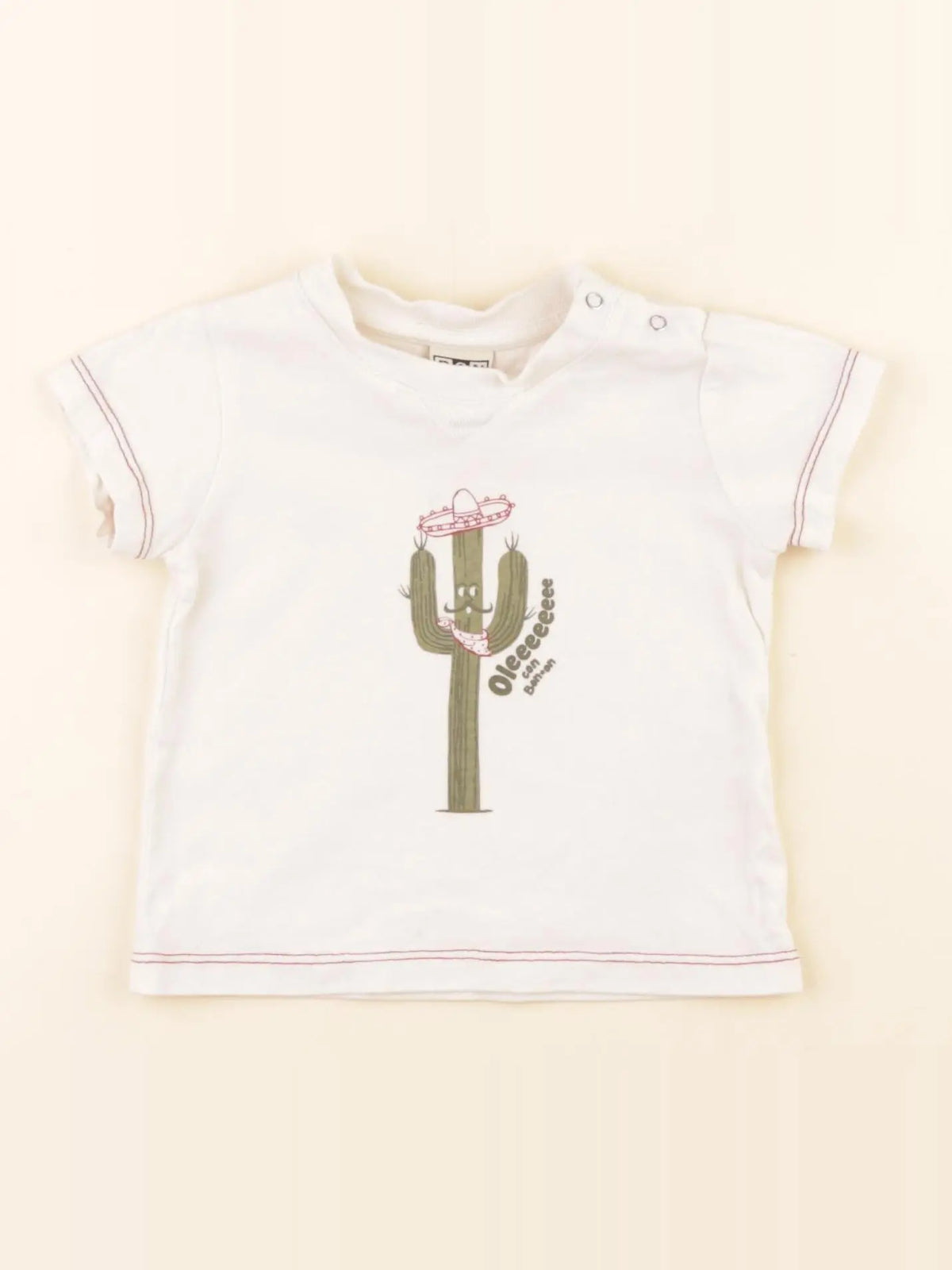 Bonton - tee-shirt beige - 6 mois
