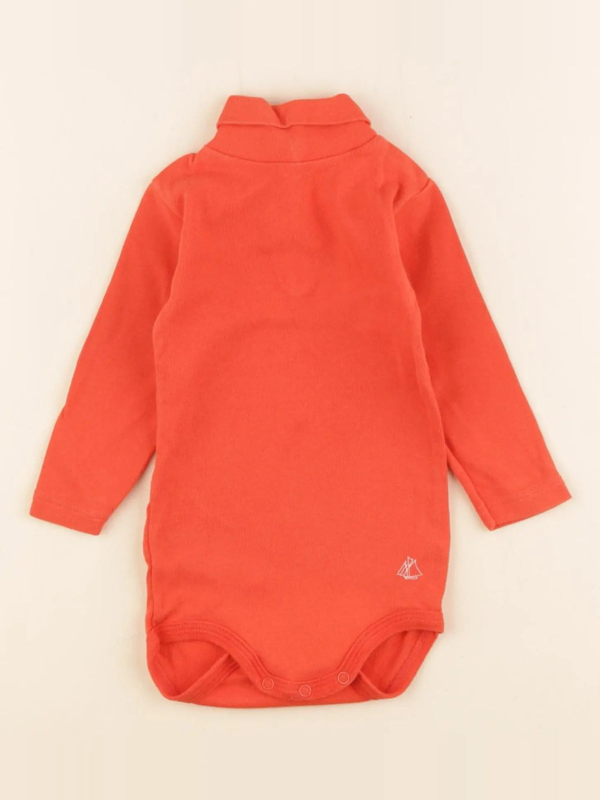 Petit Bateau - body à col orange - 6 mois