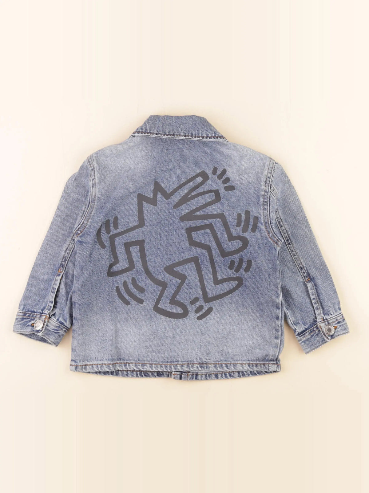 Zara - veste imprimé au dos bleu - 2/3 ans